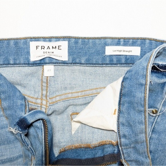 Frame Le High Straight Raw Waist Tie in Hannington - Picture 11 of 16